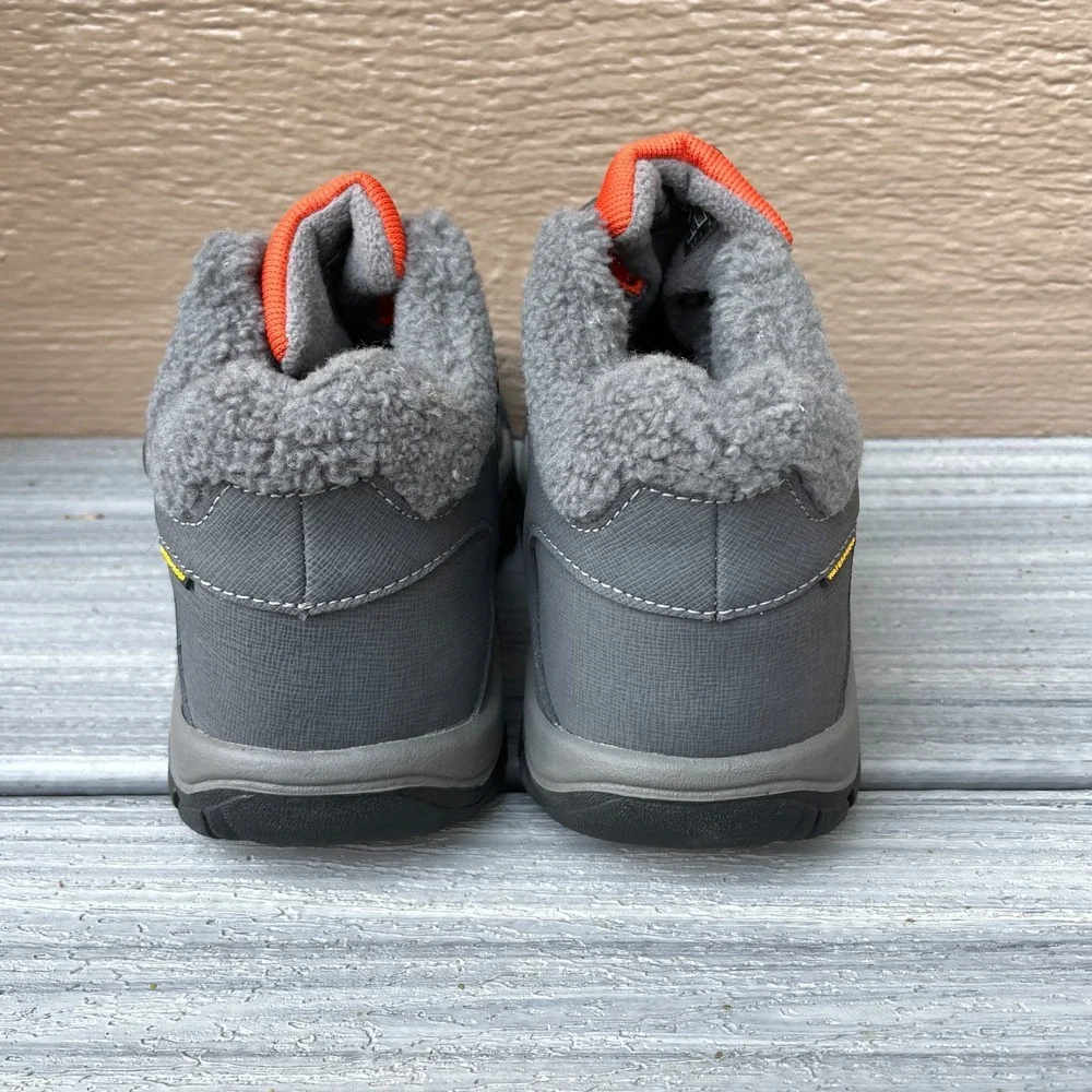 KEEN Kootenay Youth Big Kids Size 4 Waterproof Winter  Boots Gray Faux Fur NWOB